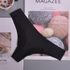 String pour femmes sans couture en coton de soie de glace sexy européen et américain avec sous-vêtements de couleur unie imprimés pour filles G-Strings pour femmes