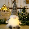 Nouvelles bannières banderoles confettis Gnome de noël poupée sans visage joyeux noël décorations lumineuses pour la maison 2023 ornement de noël cadeaux de noël pour enfants