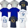 French fra nce soccer jerseys Sets 22 23 2024 2025 BENZEMA MBAPPE GRIEZMANN 22 23 POGBA GIROUD KANTE Maillot de foot equipe Maillots kit Francia football shirt