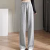 Pantaloni da donna Pantaloni da jogging lunghi in cotone felpato da donna Sport casual Gamba larga solida con vita alta