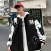 Men's Jackets New hooded jacket pure cotton cardigan spring and autumn ins baseball uniform men clothing contrasting color pocket kpopephemeralew