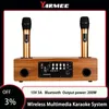 Microphones Yarmee Professional Echo Wireless Karaoke Singing System inkluderar 2Channel Microphone Bluetooth -högtalarförstärkare för hem KTV