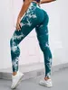 Kadın Pantolon Yoga Kadınlar Yaz 2024 Tie Boya Taytları Sakinsiz Fitness Swearpants Sıradan Egzersiz Sıkı Yüksek Bel Pantolon