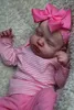 49CM born Baby Girl Doll Soft Cuddly Body Loulou Asleep Lifelike 3D Skin with Visible Veins High Quality Handmade 240115