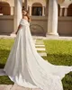 Sukienki ślubne wzoru 3D Off ramy krótkie sukienki ślubne Sukienki Train Backless Bride sukienka