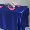 Bordduk Rektangulär glänsande satinöverlägg bröllop Mariage Party Decoration Jul födelsedag matsal