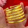 Graved 999 Kum Altın Bilezik Kadın Açık Parlak Klasik Tüm Yıldız Yıldızı Vietnam İmitasyonu Altın Takı240115