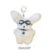 Mignon peluche pilote lapin poupée porte-clés anneau femme porte-clés sac charmes jouet voiture porte-clés fête cadeau bibelot cadeaux pour amis 240116