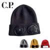 CP Caps Men's Designer Ribbed Knit Lens Hats Women's Extra Fine Merino Wool Goggle Beanie Official Website Version 356