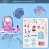 3 in 1Makeup Set Toy for Girl Cosmetics Role Play Princess Dresser Lipstick Eye Shadow Pretend Suitcase Toys Birthday Gifts 240115