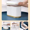 4L Automatisk sensor Trash Can Desk Waste Bin Paper Basket Luxury Induktion Smart Garbage For Badrum Toalett Vattentät 240116
