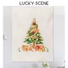 New Banners Streamers Confetti Christmas decoration hanging cloth with light Feels like a tree holiday ball Christmas background cloth simple gift S01804