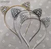 Kafa Bantları 2022 Yenilik Çocuk Kedi Kulakları Kafa Bandı Kristal Saç Bandı Festivali Saç Kızlar Taç Tiara Rhinestone Headdress * Yeni * YQ240116