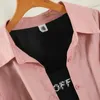 Vestidos de trabalho outono de fundo preto suspender vestido e cardigan casaco camisa de duas peças conjunto feminino 2024 casual sexy topo 2 pçs