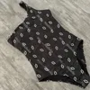 Um ombro roupa de banho carta completa maiô cintura alta designer bodysuits roupas de praia uma peça