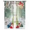 Gardin julgranklockor by snöar tyll ren fönster gardiner för vardagsrum sovrum dekor voile gardiner drapesvaiduryd