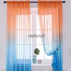 Zasłonę nowoczesne gradientowe zasłony okienne do salonu 3D kolor organza przędza płaszcza Sheer Voile Kurtyna do sypialni Kitchen Drape Decorvaiduryd