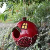 Garden Decorations Creative Pomegranate House Outdoor Courtyard Garden Decoration Pendant Bird's Nest Micro Landscape Harts Crafts Ornament YQ240116