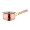 Casseroles Beurre Chaud Sauce Pan 400ml Antiadhésif Petit Pot De Lait Avec Poignée En Bois 304 En Acier Inoxydable Bouillante Fusion