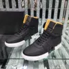 Luxusdesignerin Cintura Plein Schuhe Herren Schuhe Plins Gürtel Leder High Top Schuhschädelkopf Britische Trendy Brandbrettschuhe