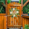 Decorative Flowers 1Pc Fall Wreath Halloween Christmas Year Hanging Artificial Flower Autumn Spring Door Sign Porch Garland Front Decor