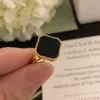 Bagues de créateurs de bijoux pour femmes pour femmes Bagues de bande Bague de mode de luxe Bagues de trèfle à quatre feuilles Bijoux femme Bagues élégantes classiques 2 styles avec boîte