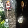 Lampy trawnikowe Kreatywne krasnoludne światło Ornamenty ogrodowe na zewnątrz Elf wiszące urocze rzeźby rzeźby słoneczne małe światło yq240116