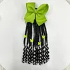 Kids Braided Ponytail with Beads Ribbons Curly End Kids Ponytail with Beads and Bow Detachable Ponytail for Kids 240116