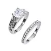 Bagues de couple pour femmes, plaqué or jaune 18 carats, diamant 3ct, bagues de couple, pierre de naissance, bijoux, cadeau d'anniversaire, mariage, fiançailles, interdiction Dht3K