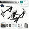 KS66 Серый белый бесщеточный оптический поток RC Drone с HD Dual Camera 1/2/3 батареи оптическое поток.