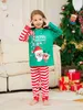 Abiti abbinati in famiglia 2024 Famiglia di Natale MATNG PAJAMAS AUD per bambini per bambini Tops+pantaloni 2 pezzi di abbigliamento per natale per pigiami vestiti per cani H240508