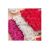 Party Decoration Silk Hydrangea Artificial Flower Wall Wedding Background Lawn Plant Flowers Decorations Drop Delivery Home Garden F Dhd9V