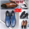 Designers Shoes Casual Shoes Mans Black Blue white brown Leather Shoes Pointed Toe banquet suit Man's Business heel EUR 38-47 Low prices