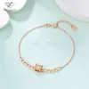 Vendas diretas personalizadas de fábrica novo estilo de moda fina de ouro natural joias redondas pulseira de diamante