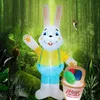 Décorations gonflables de lapin de pâques de 69 pieds, grand lapin avec lumières LED pour fête de vacances, décoration intérieure et extérieure de jardin, 240116