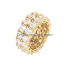 Anneaux de bande Mens Zeimax Gold Anneaux Bijoux Nouvelle Mode Sier Bague Simation Diamant Iced Out Mix Taille 1617 T2 Drop Livraison Bijoux Bague Dhdhy