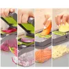 14 in 1 Multifunctional Vegetable Cutter Shredders with Basket Fruit Potato Onion Chopper Carrot Grater Slicer Mandoline