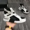 Luxuriöse Designer-Plein-Schuhe, lässige Herren-High-Top-Lederschuhe mit Nieten und flachen Sohlen, trendige Schuhe