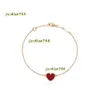 Bracelet Lucky Clover Heart Designer Bracelet Marque 2024 Cleef Tennis Chain Charm Bracelets Hommes Designer Bijoux Pour Femmes Fête Cadeaux De Noël Cadeau Or Rose