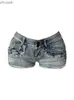 Kvinnors jeans låg midja kvinnor sexig het super bomull denim shorts nitar design lady clubwear heta byxor harajuku koreanska 2023 sommar streetwear yq240116