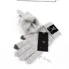 نساء الرجال خمسة أصابع قفازات مصممة أزياء للطباعة الحرف سماكة حافظ على القفازات الدافئة الشتاء في الهواء الطلق الرياضة النقية من القطن عالي الجودة 4colors