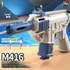 Sand Play Water Fun M416 Pistola ad acqua manuale Portatile Estate all'aperto Spiaggia Gioco di tiro Pistola ad acqua giocattolo Ragazzo e ragazza Pistola ad acqua giocattolo da combattimento per adulti 3-6 anni