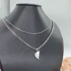 Mode Luxe Designer Collier Femmes Hommes Chaîne Classiques Noir Blanc P Triangle Pendentif Parti Argent Hip Hop Punk Hommes Colliers Noms Déclaration Bijoux J12203