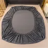 Soft Warm Plush Fitted Sheet With Elastic Band Non Slip Adjustable Mattress Cover Various Sizes Of Protective Covers 240116
