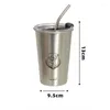 Cafetière à usage domestique, tasse à glace avec couvercle, Anti-chute, thé, bière, Simple, en acier inoxydable 304, originale, pour petit déjeuner, Bar à expresso