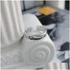 Bandringen Mode Hartvorm Ring Eenvoud Breed Gezicht Ringen Opening Chaoren Hiphop Vrouwelijke Sier Vergulde Sieraden 1 3Ce Y2 Drop Del Dhlcu