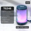 Portable Speakers T G New BT V5.3 TWS Pairing Portable Wireless Bluetooth Speakers Colorful Lights Outdoor Small Subwoofer Built-in Radio YQ240116