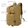 Sacs 2023 Sports de plein air 35L sac à dos mâle militaire sac tactique multifonctionnel Camping alpinisme randonnée 3P sacs à dos