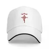 Ball Caps FullMetal Alchemist - Flamel Insignia (Red) Baseball Cap Baseball Maschio Trucker Sunhat Woman Uomini