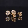 10K Solid Gold Round Shape Bezel Setting Lab Grown Diamond Stud Earrings